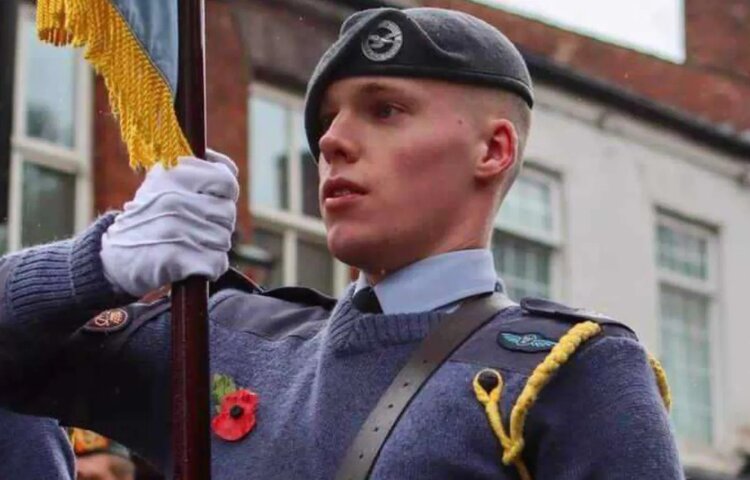 Image of Josh was Squadron Banner Bearer