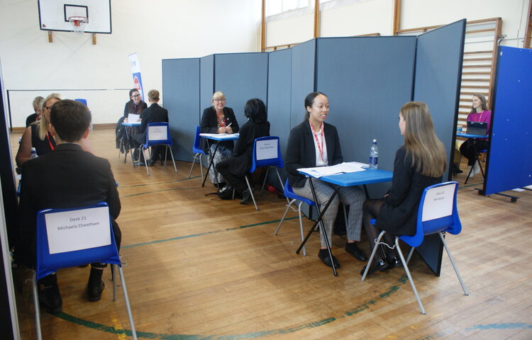 Image of Year 11 Students Try Out their Interview Skills